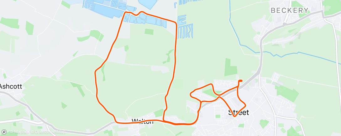 Map of the activity, Lunch Run