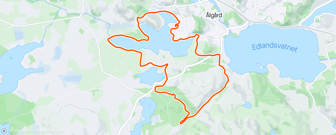Map of the activity, Kveldstur i terreng