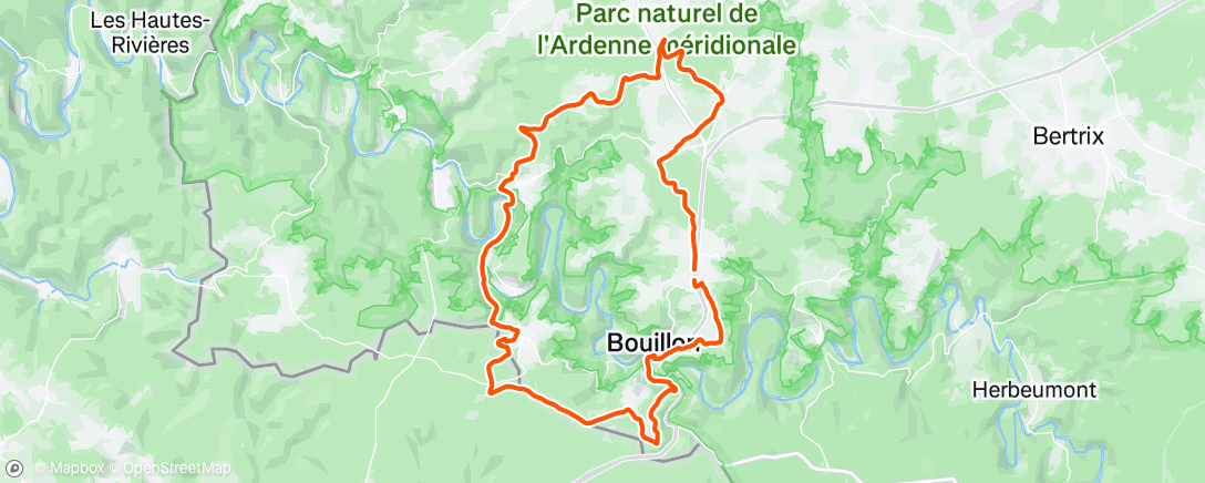 Map of the activity, Sortie VTT départ de chez Sam. Costaud pour le premier jour de l’hiver