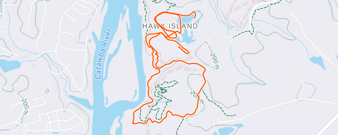 Map of the activity, WWC channel 5k race