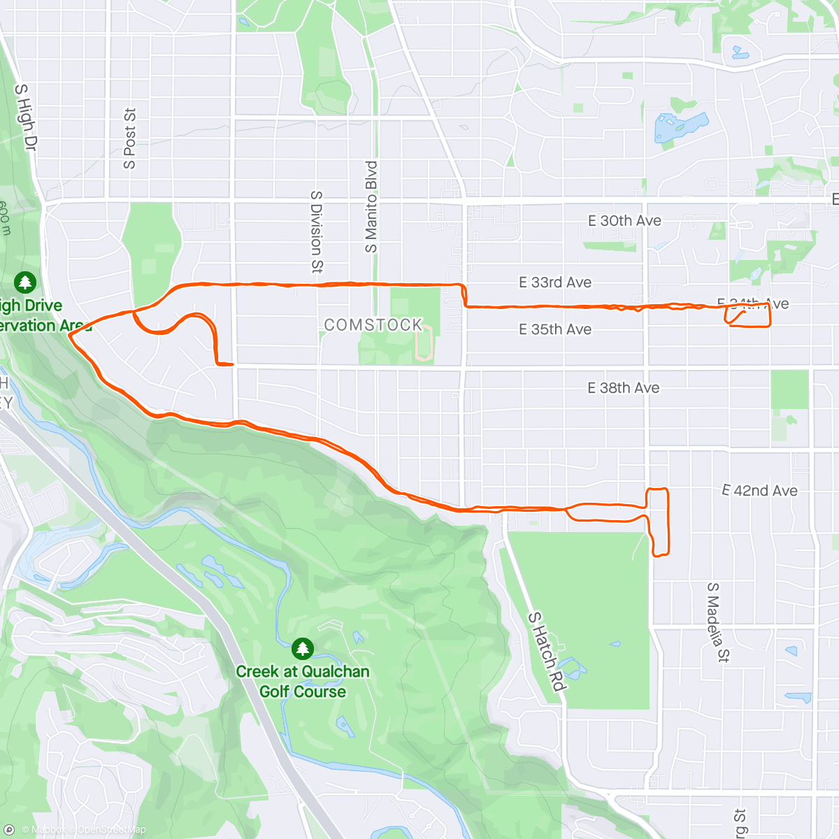 Map of the activity, Still More BlufF'N Fartlek