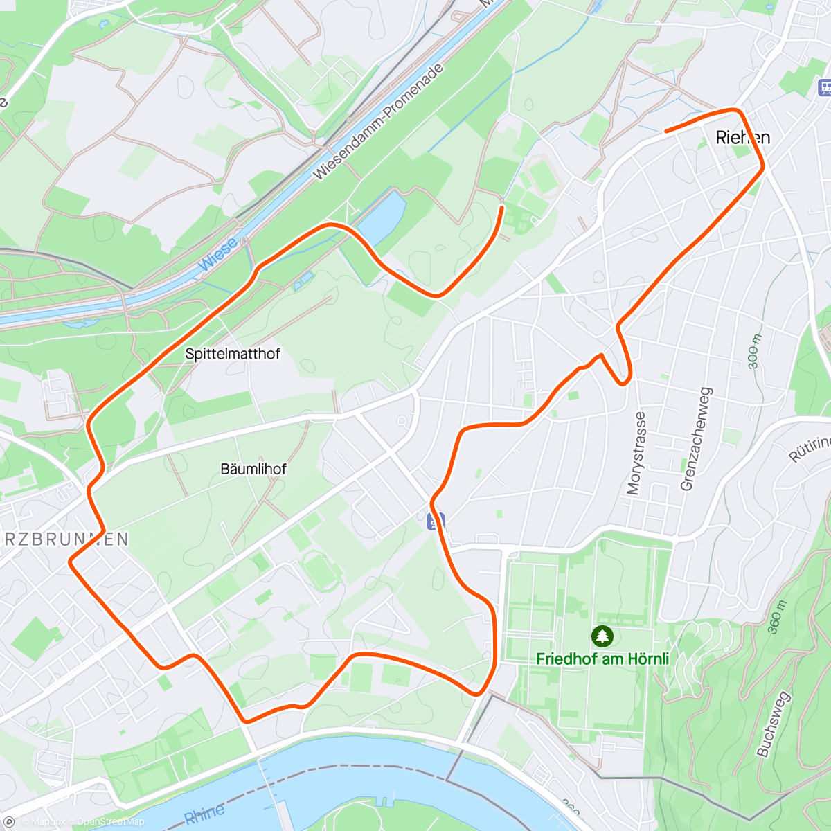 Map of the activity, Memorial Run Adü … R.I.P.