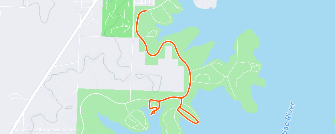 Map of the activity, Afternoon Run