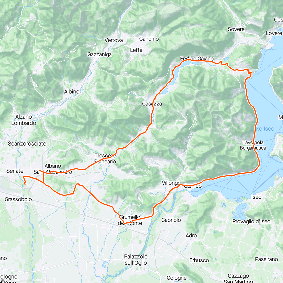 Map of the activity, I due laghi