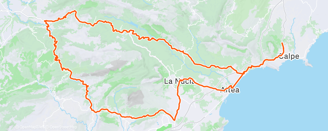 Map of the activity, Fietsen