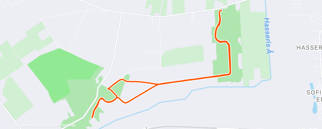 Map of the activity, Afternoon Trail Run