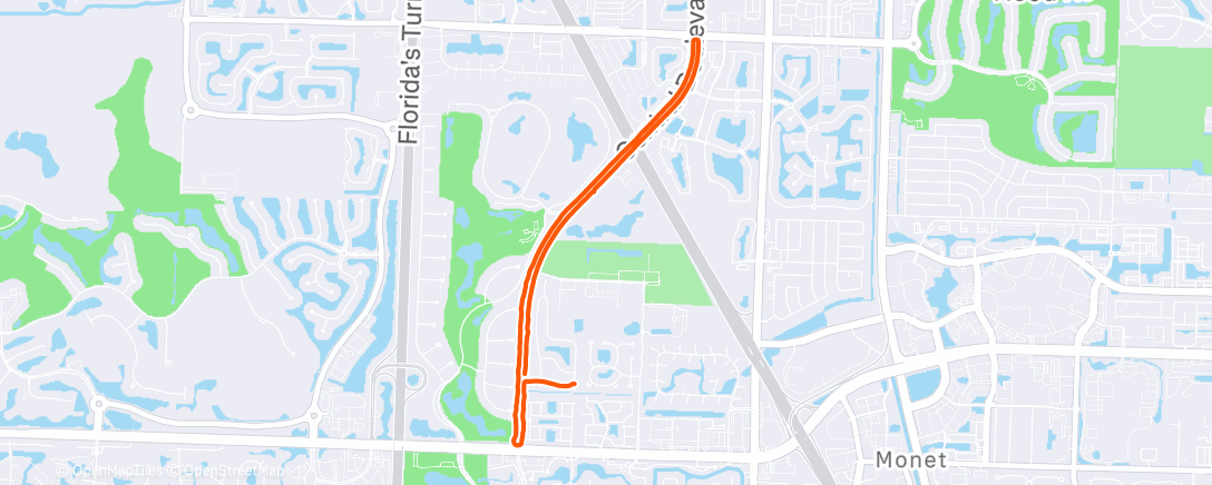 Map of the activity, Morning Run