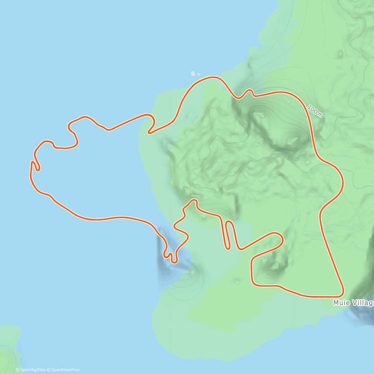 Map of the activity, Zwift - Make A Break For It on Beach Island Loop in Watopia