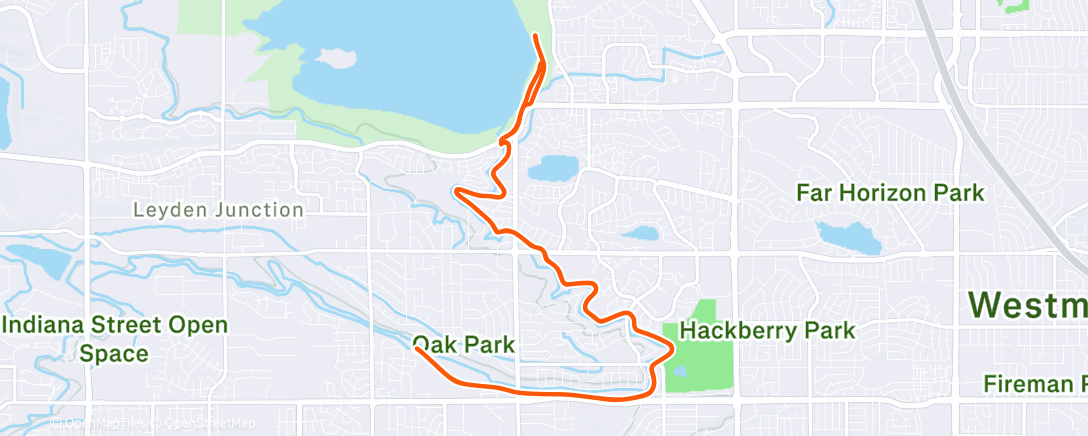 Map of the activity, Afternoon Ride