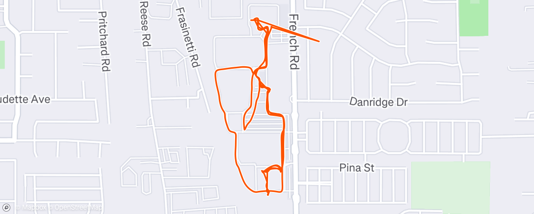 Map of the activity, Walking around work campus