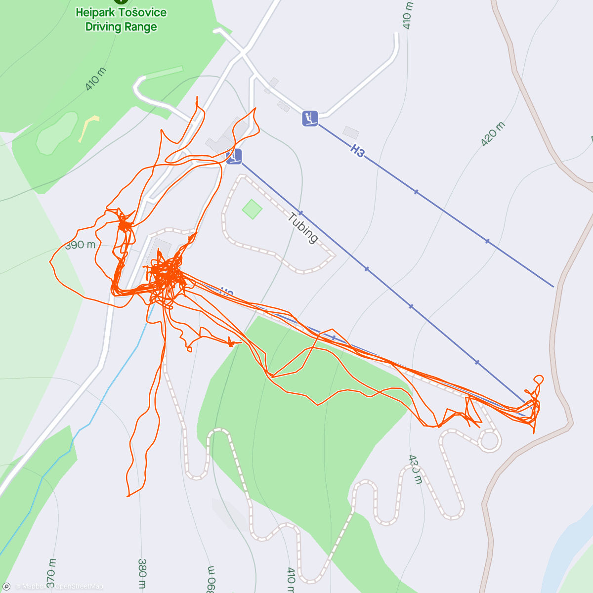Map of the activity, Tosovice