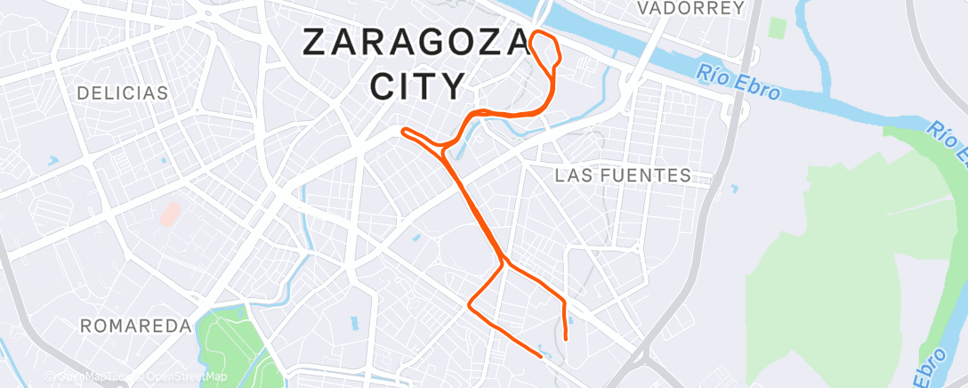 Map of the activity, Carrera de mañana