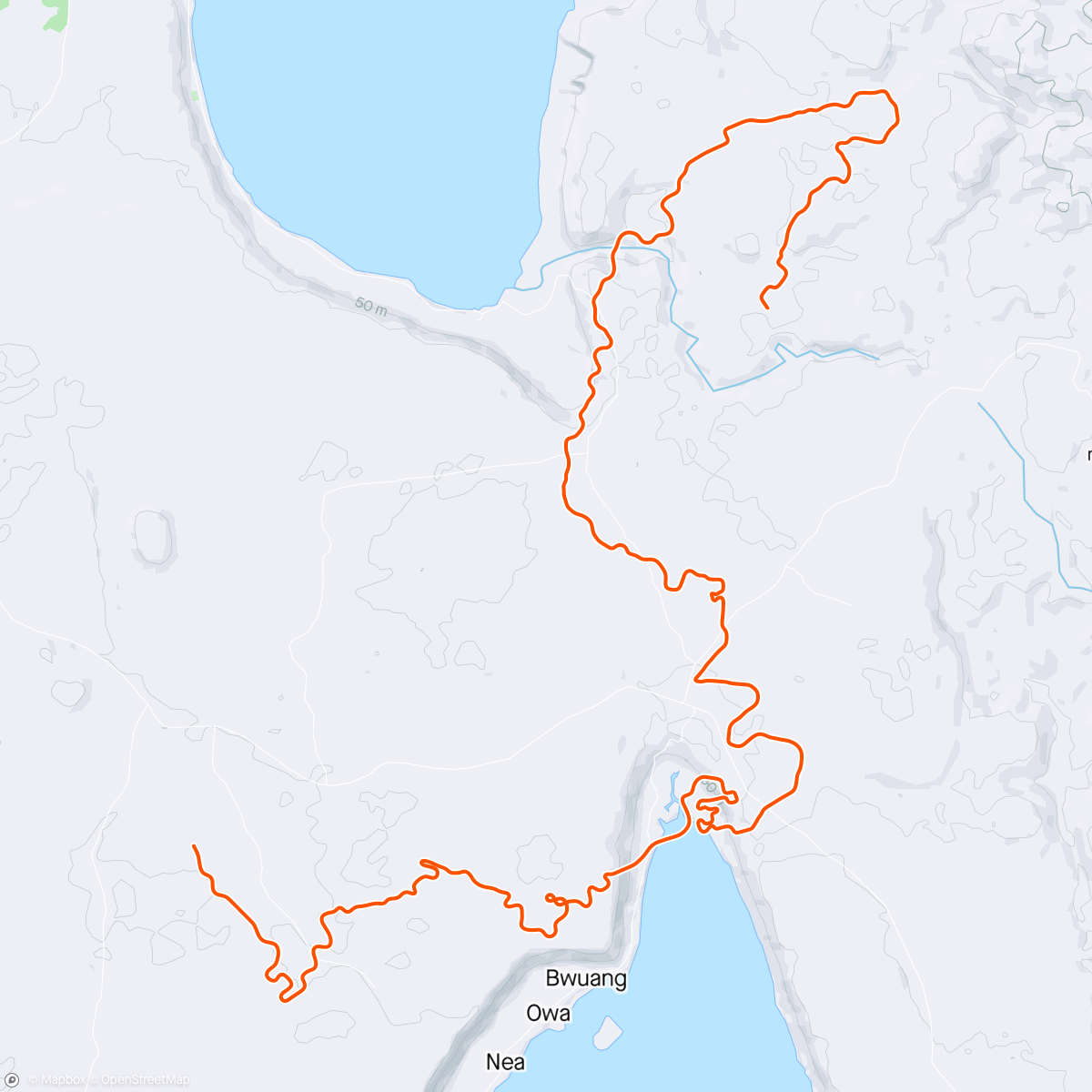 アクティビティ「Zwift - Pacer Group Ride: Makuri 40 in Makuri Islands with Bernie」の地図