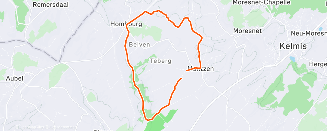 Map of the activity, Marche le midi