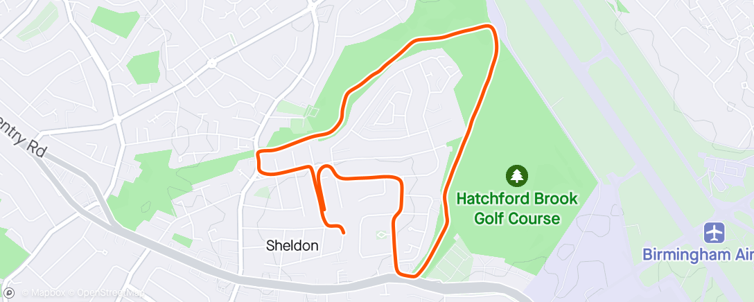 Map of the activity, Hot & Sunny 5km 🥵😎🏃🏼🌞
