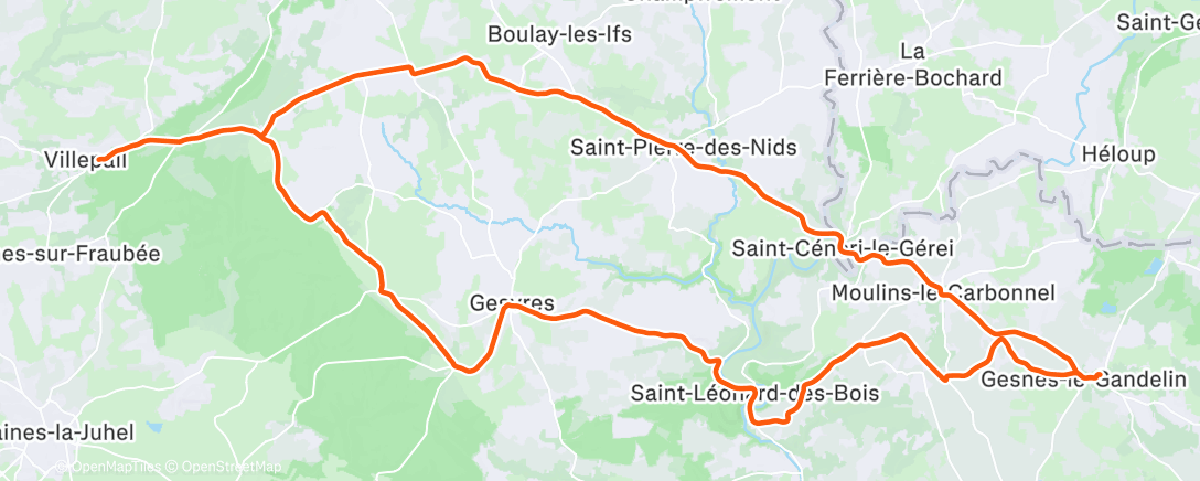 Map of the activity, Sortie vélo dans l'après-midi
