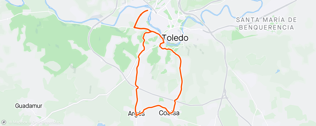 Map of the activity, RB Toledo / Argés / Cobisa