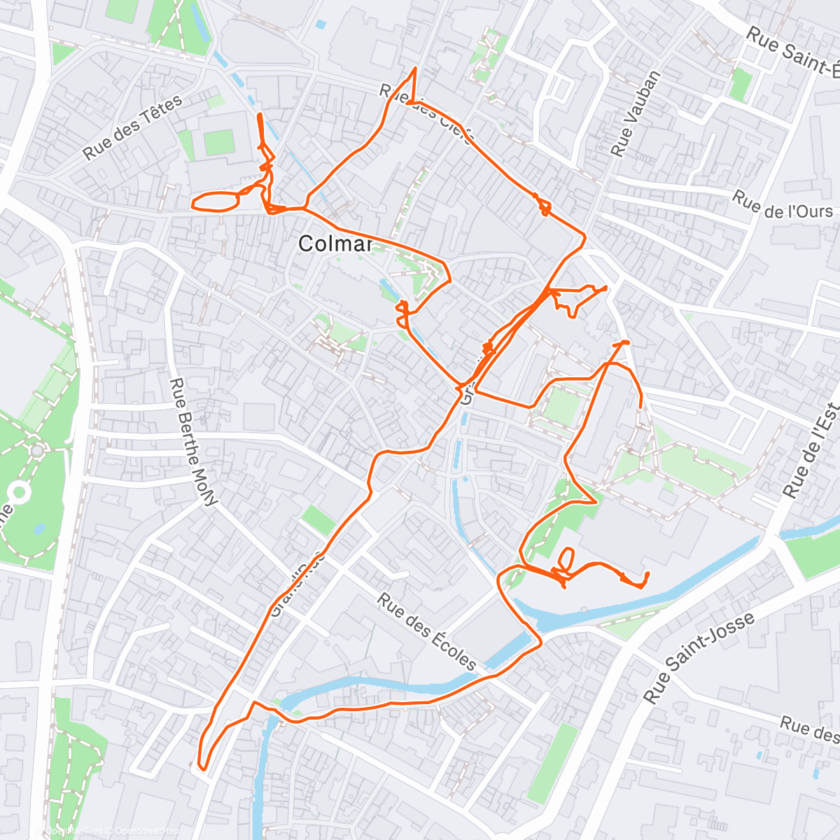 Карта физической активности (Colmar)