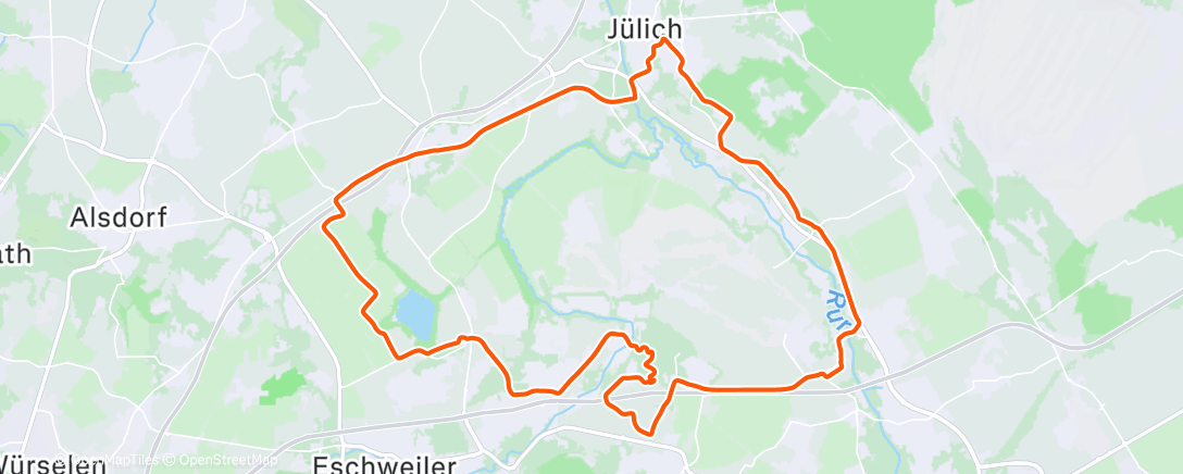 Map of the activity, Gravel-Fahrt zur Mittagszeit