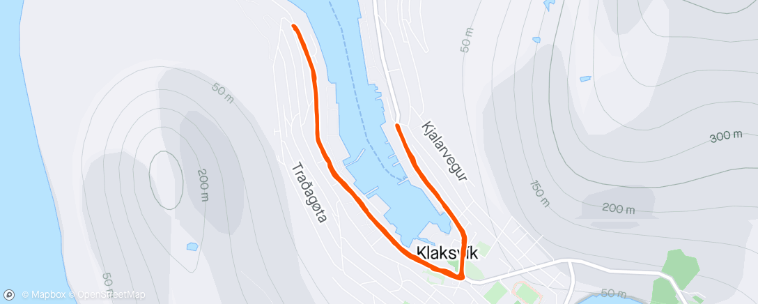 Mappa dell'attività Klaksvik 1/2 Marathon