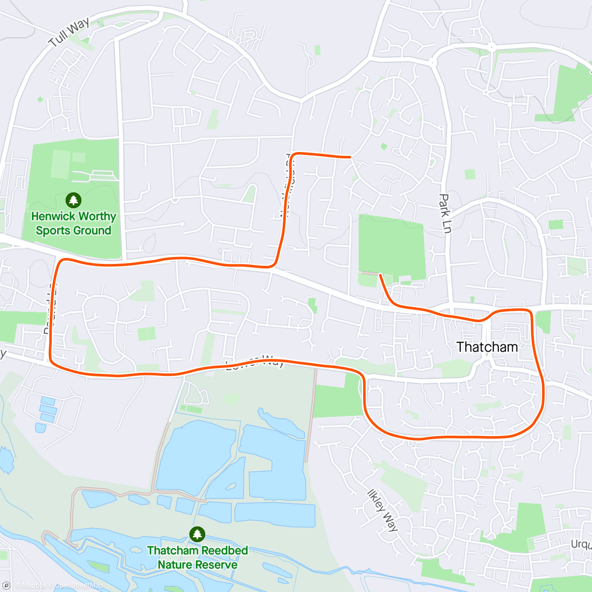 Map of the activity, Day 23 50k training