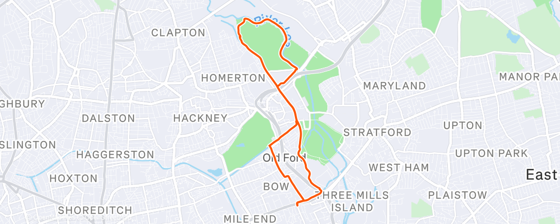 Карта физической активности (Lunch Run)