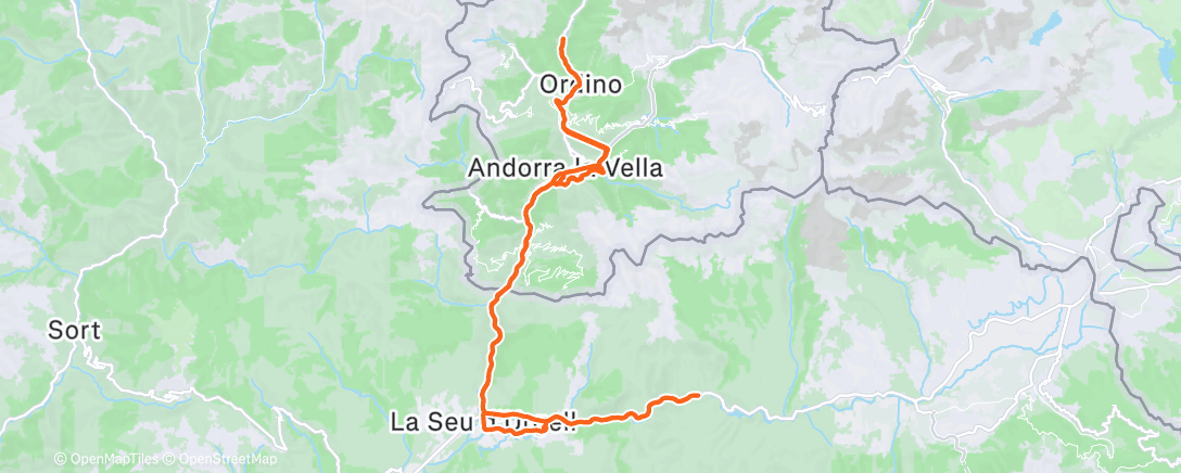 Map of the activity, Lunch Ride