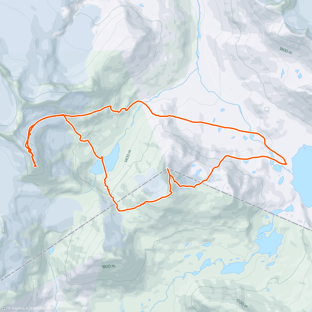 Map of the activity, Storebjørn og Stetind