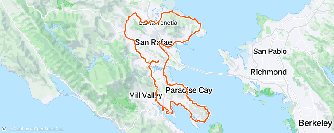 Map of the activity, Lunch Ride