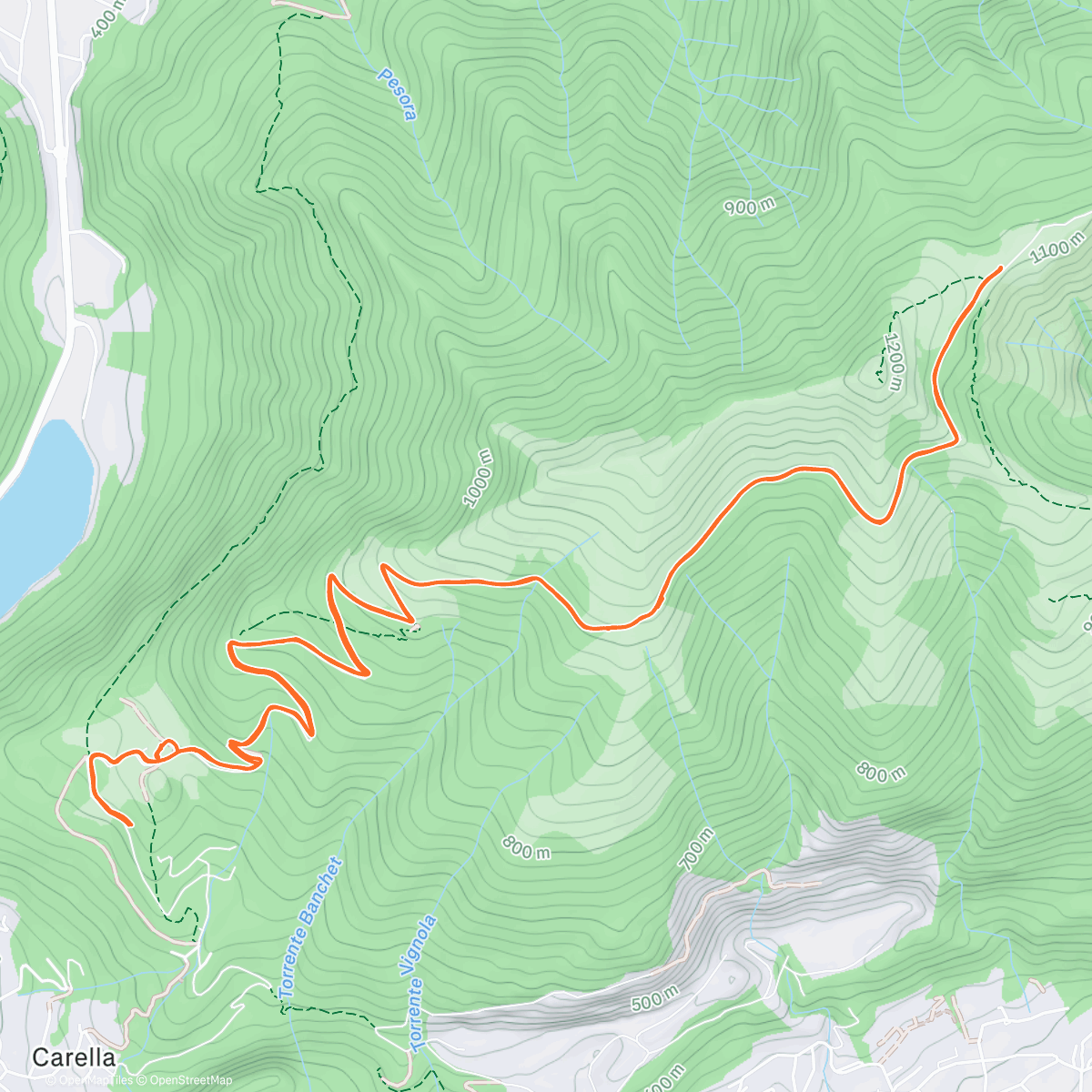 Map of the activity, Cornizzolo con famiglia