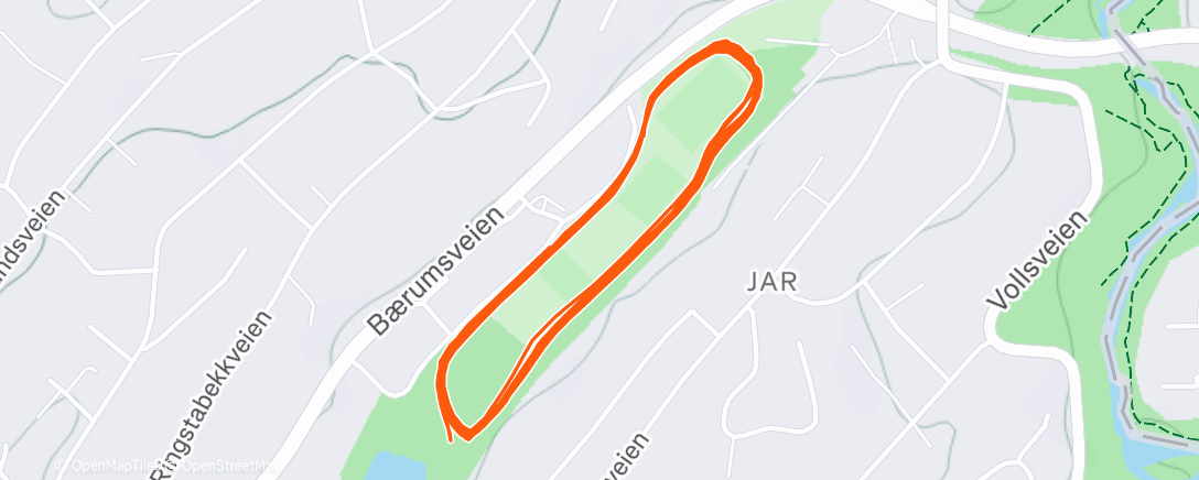 Map of the activity, Evening Run