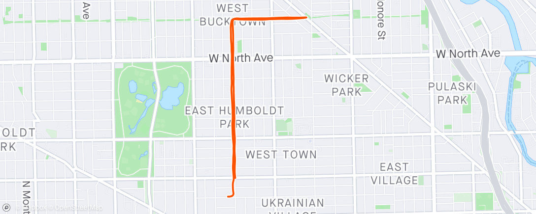 Map of the activity, The 606 w/ Coach Jess