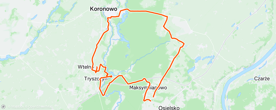 Map of the activity, Morning Gravel Ride