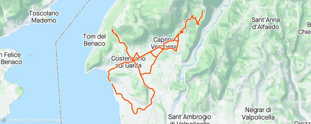 Map of the activity, Lunch ride