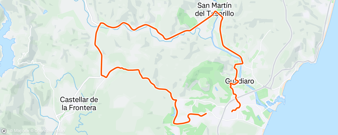 Map of the activity, Bicicleta por la mañana