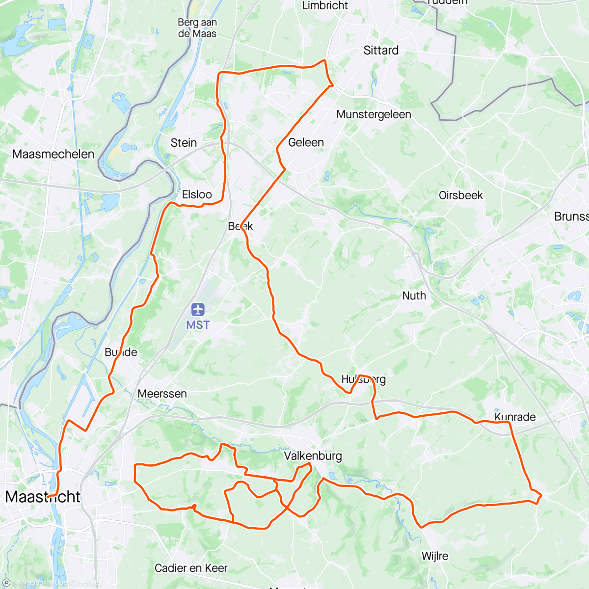 Map of the activity, Amstel gold race