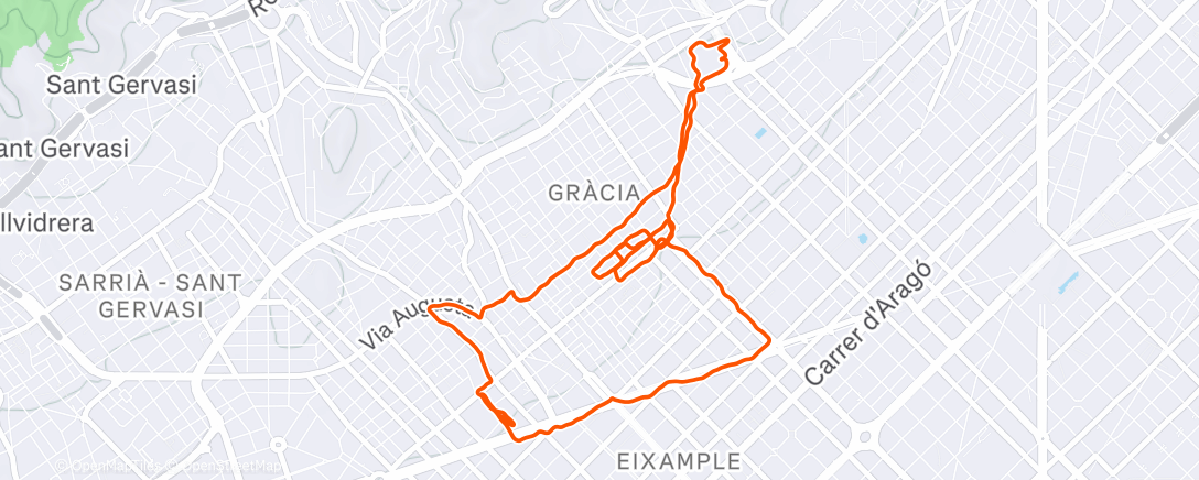 Map of the activity, Gracia