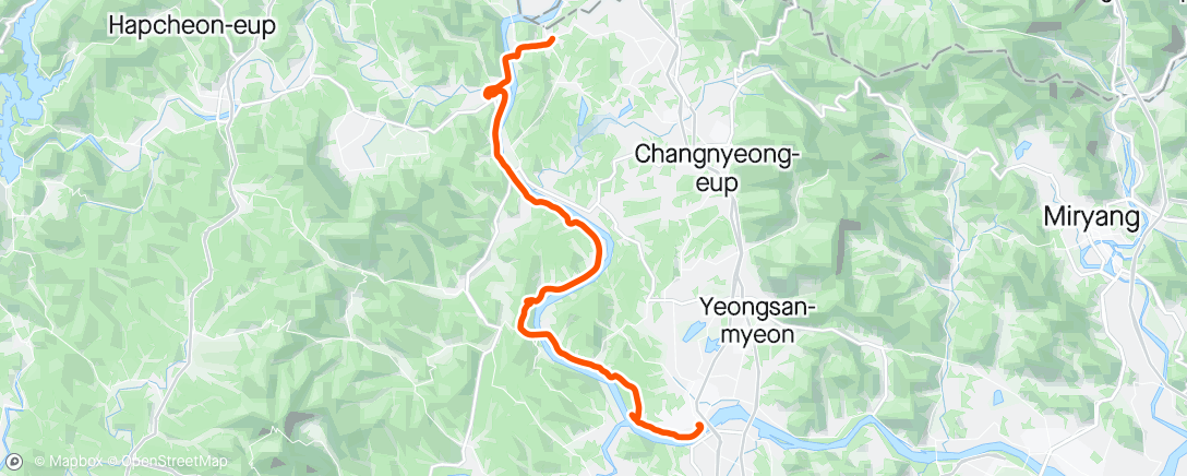 Mapa da atividade, Seoul to Busan day 5, Part 2