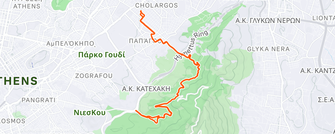 Map of the activity, Lunch Run