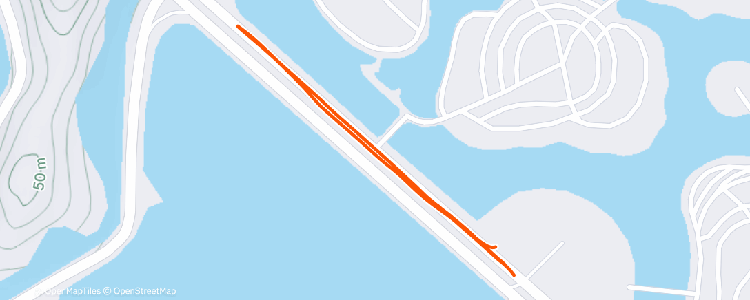 Map of the activity, Evening Run