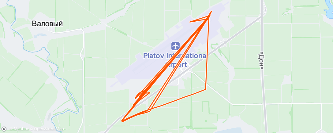 Map of the activity, НовоАзов PTT. вост 21 км/час
