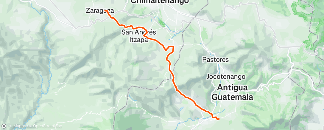 Map of the activity, TRAVERSÉE DES AMÉRIQUES - DAY 229 🇬🇹