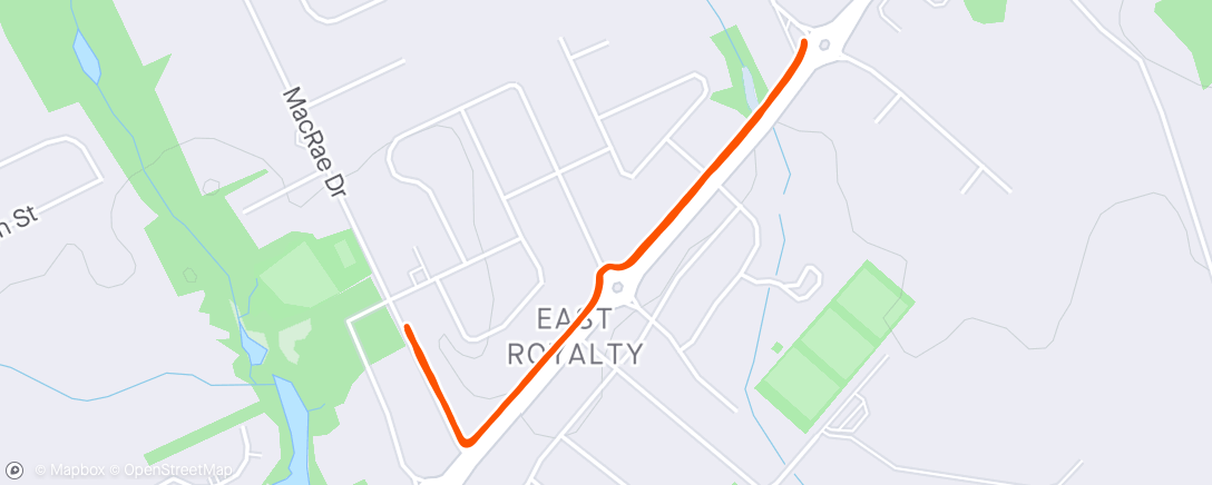 Map of the activity, Short run during kub car race day