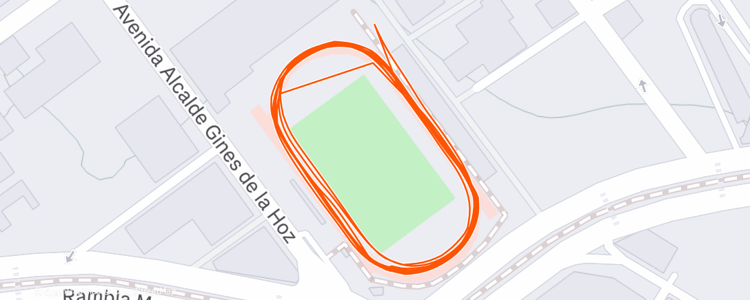 Map of the activity, Inlopen sprinttraining