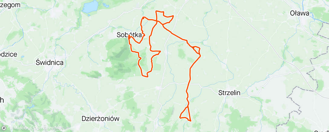 Map of the activity, Ślężański Mnich 🗿