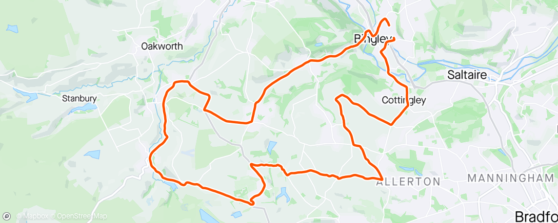 Map of the activity, Pre birthday breakfast spin