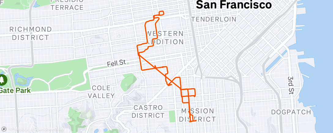 Карта физической активности (sf is yummy 😋)