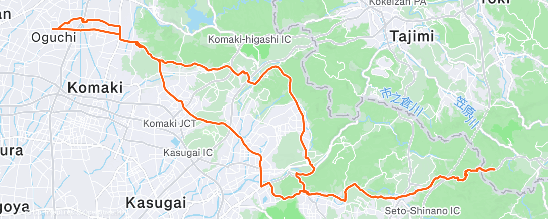 Map of the activity, 朝のライド