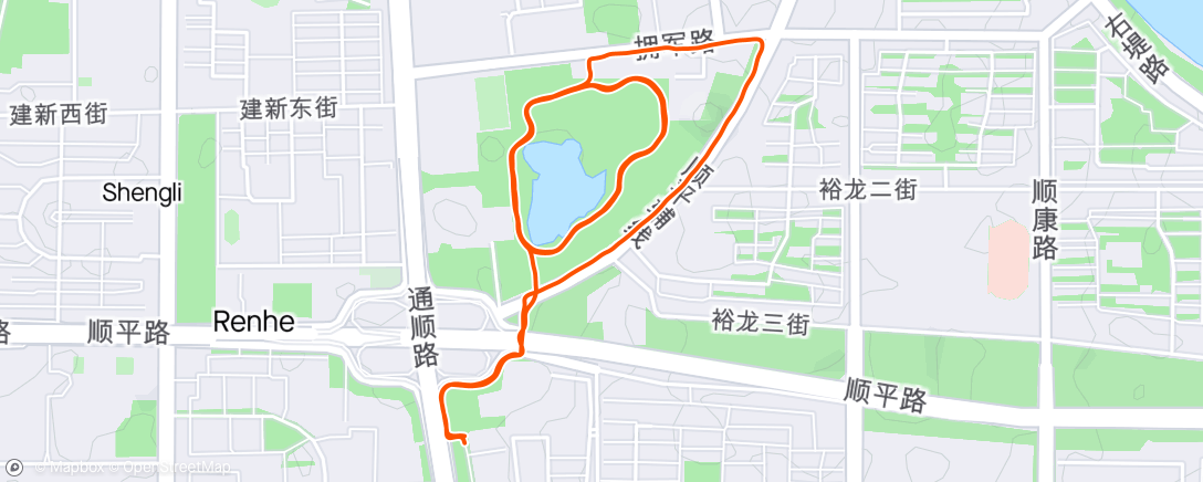 Map of the activity, 순의파크 조깅 #9