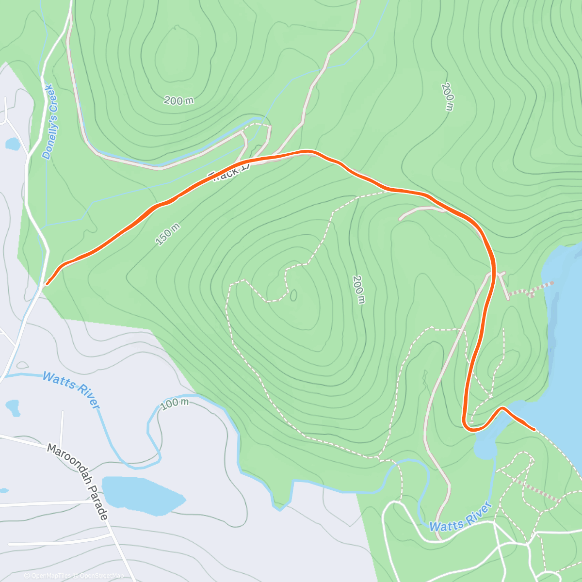 Map of the activity, Evening Hike